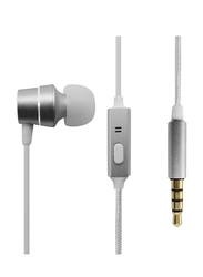 Anker SoundBuds Mono In-Ear Noise Cancelling Headphones, Silver